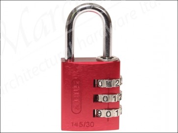 145/30 30mm Red Combination Aluminium Padlock 46578