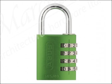 145/40 40mm Green Combination Aluminium Padlock 49531