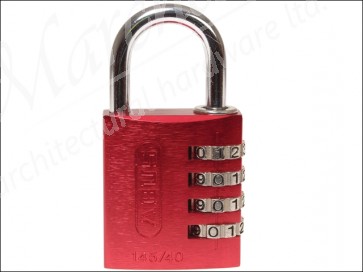 145/40 40mm Red Combination Aluminium Padlock 48829