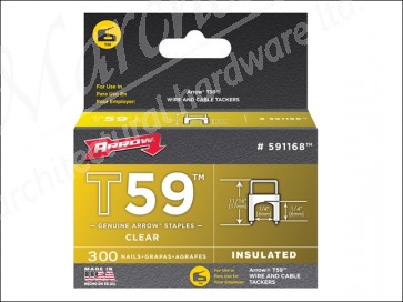 Insulated Staples (300) 6x6mm - Clear