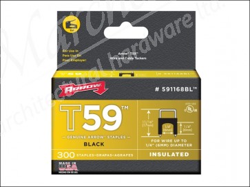 Insulated Staples (300) 6x6mm - Black