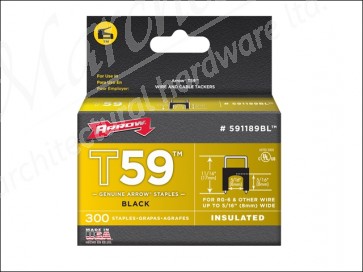 Insulated Staples (300) 8x8mm - Black
