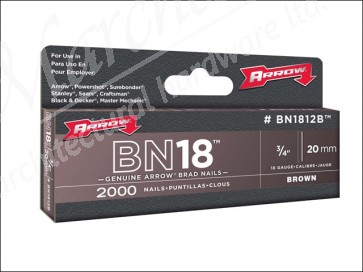BN1812B Head Brad/ Nails Pack 2000 20mm