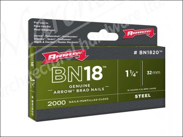 BN1824 Brad Nails Box 1000  38mm 18g