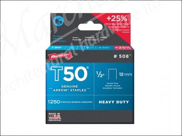 T50 Staples Box 1250 1/2in