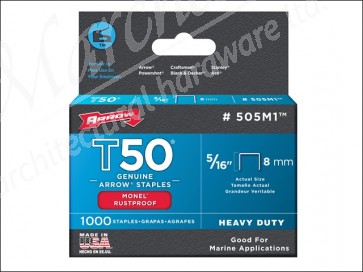 T50M 505m Monel staples (1000) 8mm 5/16in