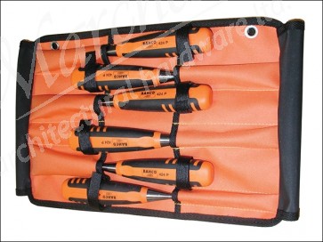 Bevel Edge Chisel Set (6) In Roll 424-P 6-ROL