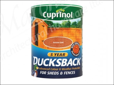 Ducksback 5 Year Waterproof for Sheds & Fences 5 Litre Harvest Brown