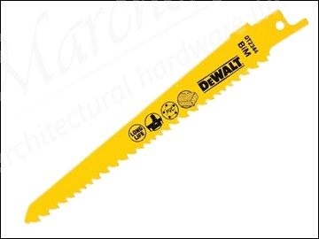 DT2344 Reciprocating Blades Colbolt Steel for Cordless Fine Fast Cuts 152mm