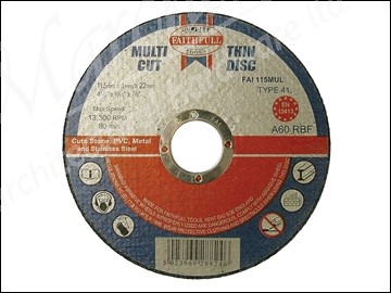 Multi Cut Thin Cut Off Wheel 115mm x 1.0 x 22 Pack of 10