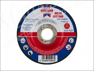 Cut Off Disc for Metal Depressed Centre 115 x 3.2mm x 22mm