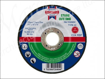 Cut Off Disc for Stone Depressed Centre 115 x 3.2 x 22mm