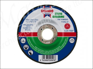 Grinding Disc for Stone Depressed Centre 115 x 6.5mm x 22mm