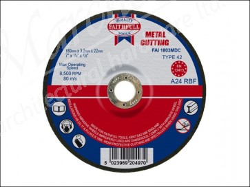 Cut Off Disc for Metal Depressed Centre 180 x 3.2 x 22mm