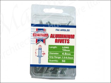 Aluminium Rivets 5mm Long Pack 50