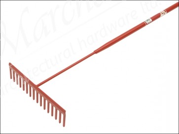 16 Flat Teeth Asphalt Rake - Tubular Shaft