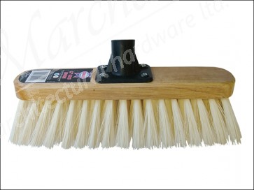 Soft Cream PVC Bristle Broom Head 300mm (12in) Threaded Socket