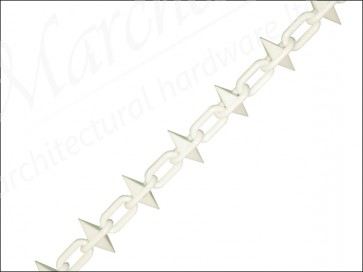 Plastic Chain 6mm 12.5M White Spiked