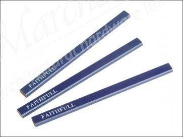 Carpenters Pencils Pack of 3 - Blue / Soft