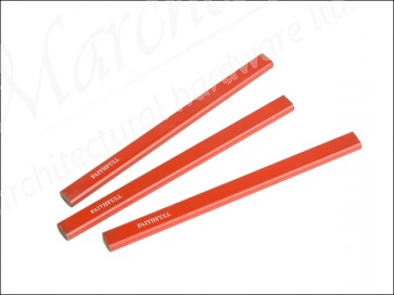 Carpenters Pencils Pack of 3 - Red / Medium