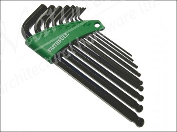 Imperial 9 Piece Hexagon Key Set - Long Arm Ball End