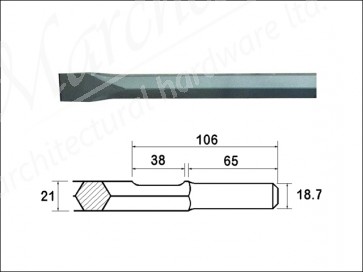 Chisel 450mm Kango Shank (914119)
