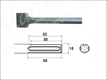 Scaling Chisel Straight 300x75mm SDS Max