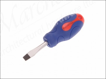 Slotted Flared Soft Grip Screwdriver 6.5mm Stubby