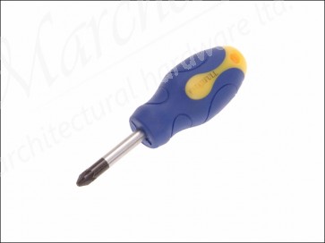 Pozidriv Soft Grip Screwdriver 2pz x 40mm Stubby