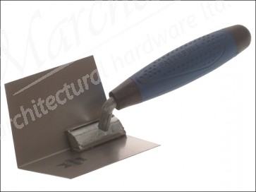 Corner Trowel Stainless Steel 4 x 3 x 3in Internal Soft Grip Handle