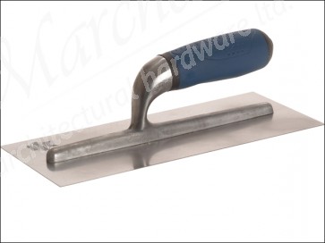 Plasterers Trowel Stainless Steel 11 x 4 3/4in Soft Grip Handle