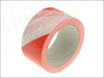 Hazard Warning Safety Tape 33m Red White
