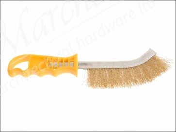 Wire Scratch Brush Brass Yellow Handle