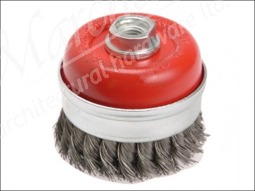 Wire Cup Brush Twist Knot 100mm x M14 x 2 0.50mm
