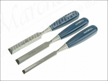 Blue Bevel Edge Chisel (set of 3) - Blister Carded