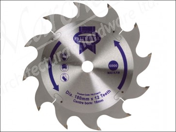 Circular Saw Blade TCT 180 x 16 x 12 Tooth