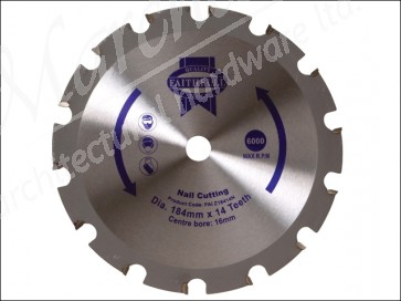 Circular Saw Blade TCT 184 x 16 x 14t Nail