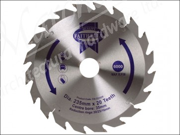 Circular Saw Blade TCT 235 x 35 x 20 Tooth