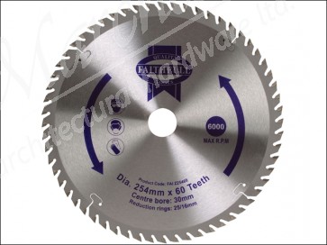 Circular Saw Blade TCT 254 x 30 x 60 Tooth