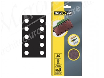 1/2 Sanding Sheets 115mm x 280mm Perforated Medium 80g (10)