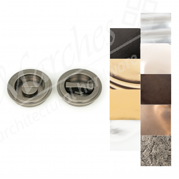 60mm Art Deco Round Pull Privacy Set - Various Finishes