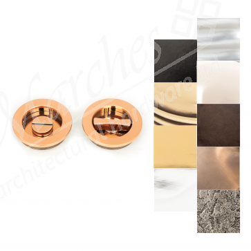 60mm Plain Round Pull Privacy Set - Various Finishes