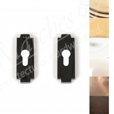 Art Deco Euro Escutcheon (Set) - Various Finishes