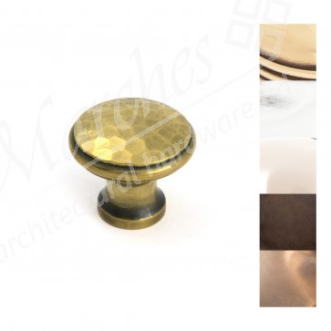 Hammered Cabinet Knob - Medium - Various Finishes