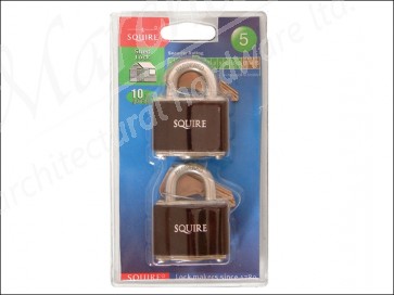 35T Stronglock Card (2) Padlocks Open Shackle Keyed Alike