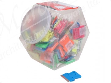 American Line Neon Plastic Mini Scraper Jar o f 100 1 Blade