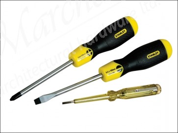 Cushion Grip Screwdriver Set Par/Flared /Phillips 3 Piece