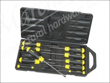 Cushion Grip Screwdriver Set Flared / Pozi  10 Piece