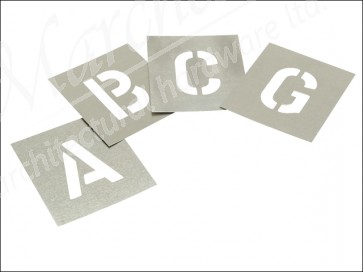 Set of Zinc Stencils - Letters 1in Walleted