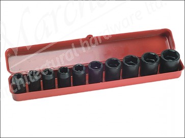 9121 Metric Impact Socket Set  10 Piece 1/2in Drive